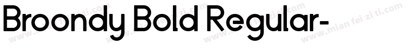 Broondy Bold Regular字体转换